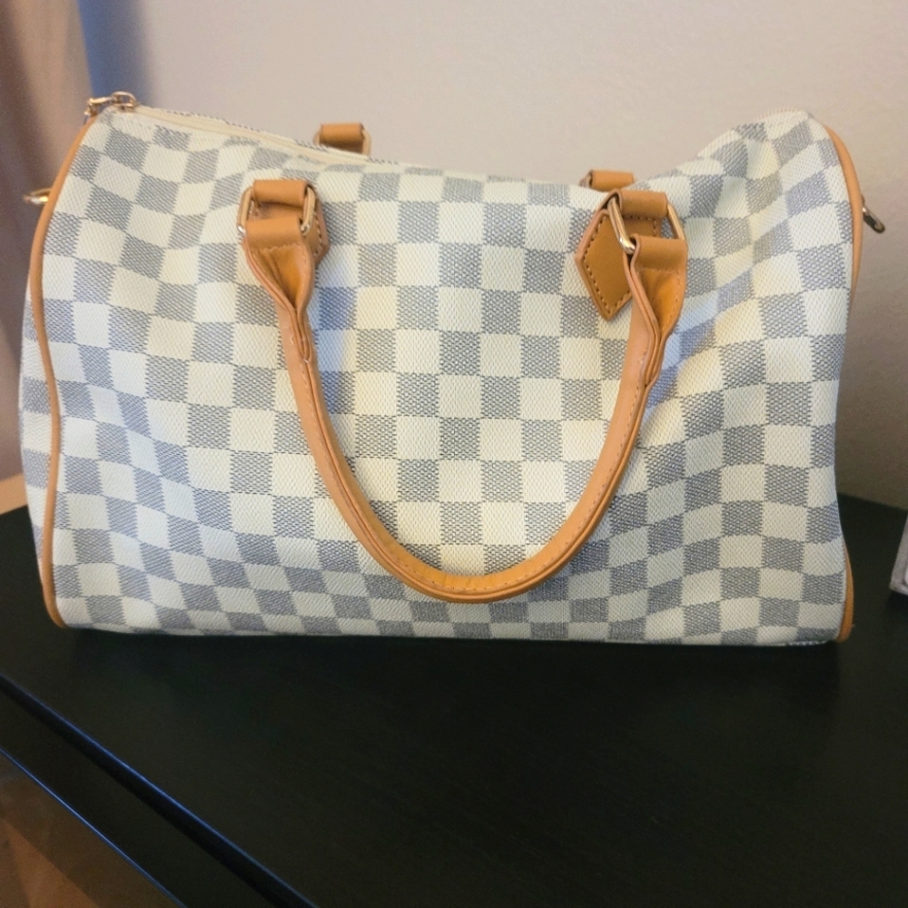 Checkered Large Handbag